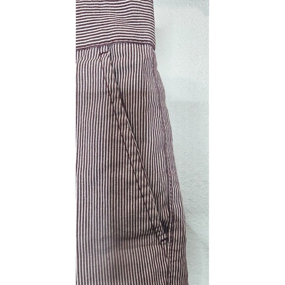Club Room Casual Shorts Burgundy White Striped Seersucker Mid Length Men's 34 - Picture 3 of 9